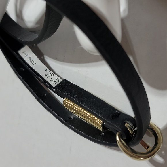 BLACK VEGAN LEATHER SKINNY BELT WOMEN MINIMALIST STATEMENT BOHEMIAN ACCESSORY 16 - Picture 6 of 11